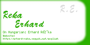 reka erhard business card